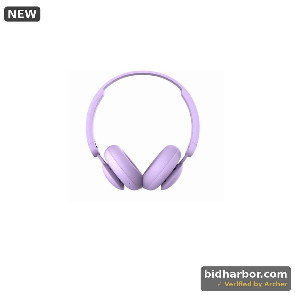 Onn. Bluetooth Wireless On-Ear Headphones with Microphone, Purple