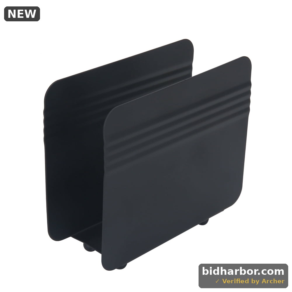 Mainstays Black Metal Napkin Holder Modern Open-Frame Tabletop Design