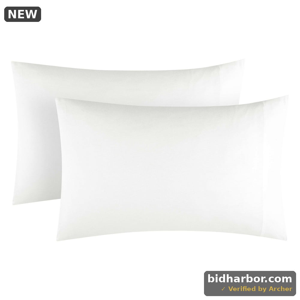 Mainstays Extra Soft Jersey Pillowcase Set Standard/Queen Arctic White 2 Pieces