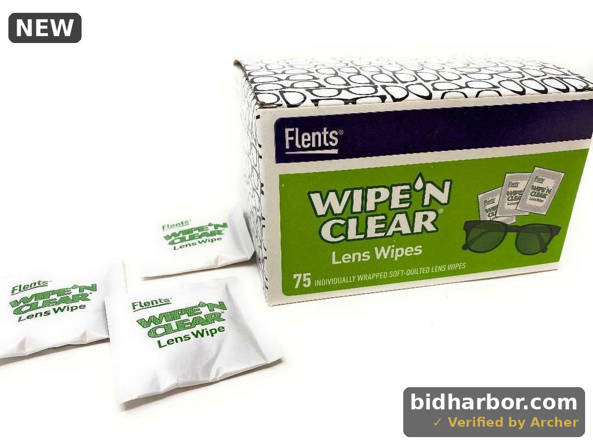 Flents Wipe 'N Clear Lens Cleaning Wipes, 75 Count