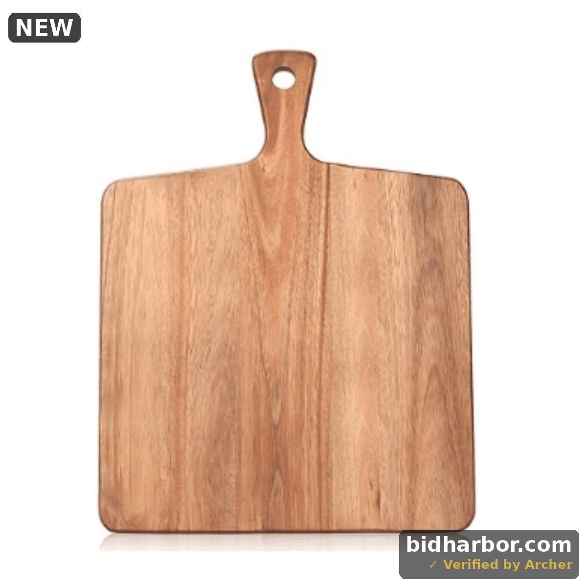 Acacia Wood Cutting and Charcuterie Board with Handle, 17 x 13 in