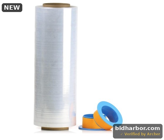 Bomei 15inch 1500Ft 70Gauge Industrial Clear Stretch Wrap Film With Plastic Handles For Moving Packing