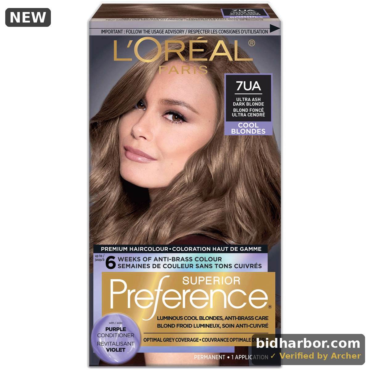 L'Oréal Paris L'Oreal Superior Preference Fade-Defying Shine Permanent Hair Color, 70P Light Lilac Opal Brown, 1 Kit