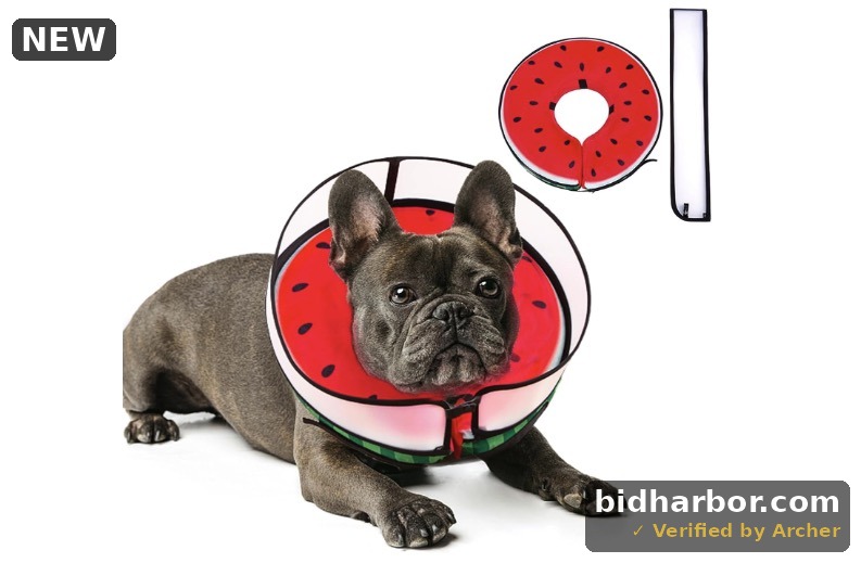 MIDOG Inflatable Pet Recovery Collar, Extra Small, Watermelon