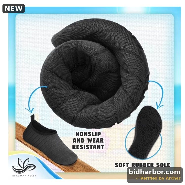 Bergman Kelly Water Shoes for Toddlers, Athletic Water Socks for Pool & Beach, US 7-10