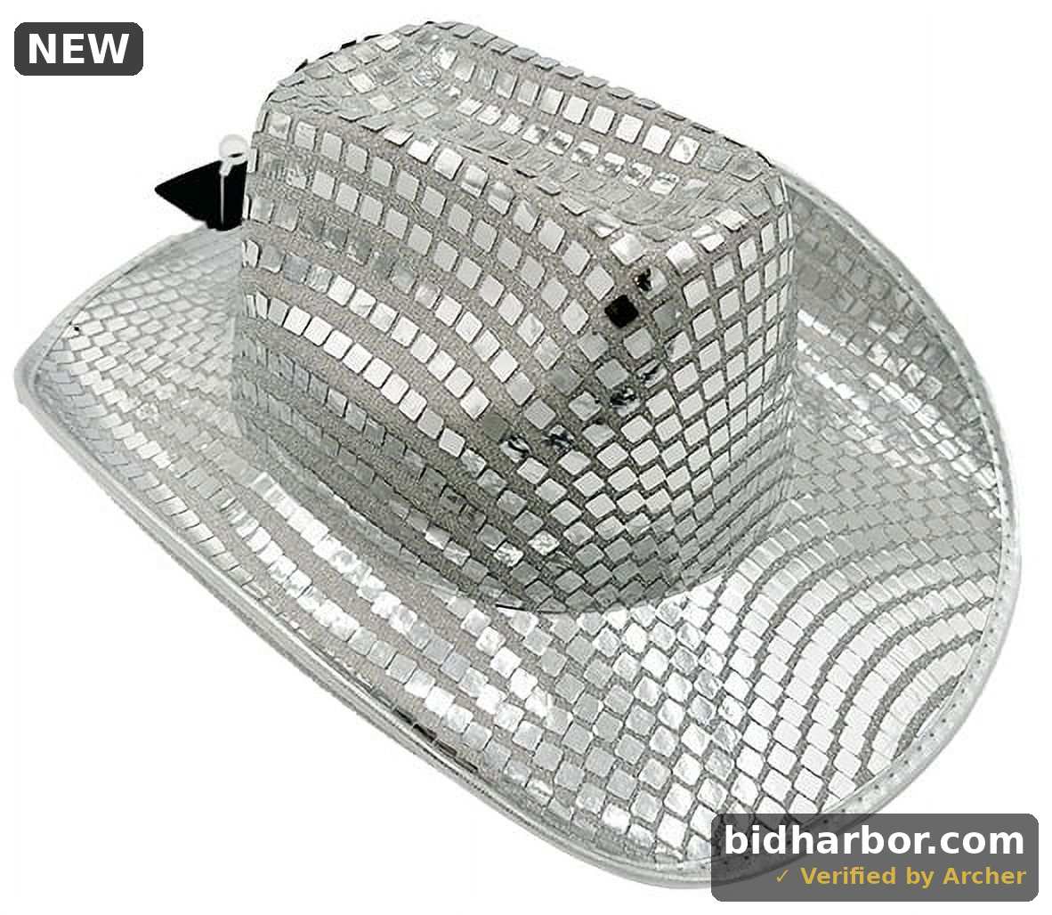 Goodmark USA Inc. Silver Disco Cowboy Hat For Adults One Size Fits Most By Way To Celebrate