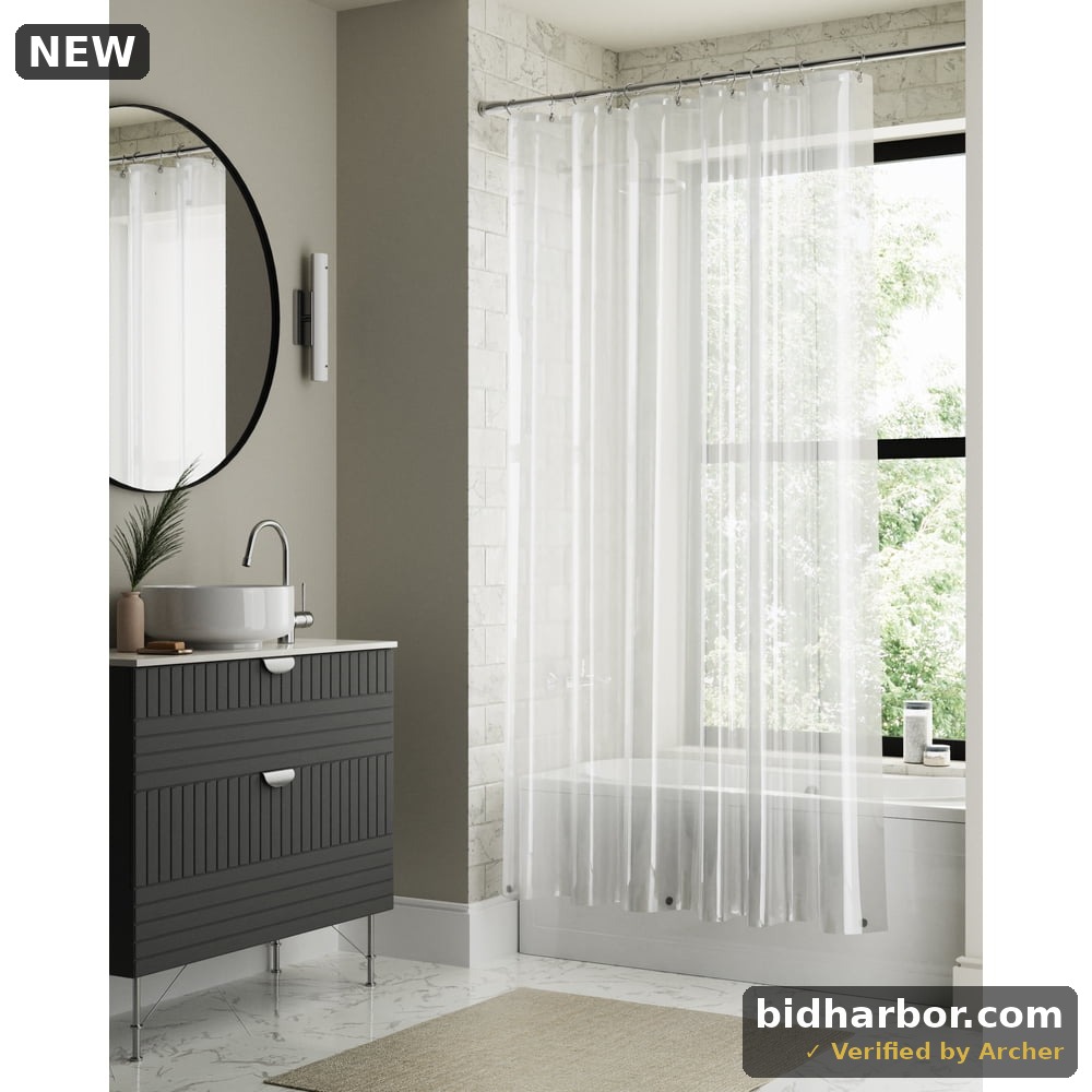 Better Homes & Gardens Heavyweight PEVA Shower Liner 70 W X 72 H Gray