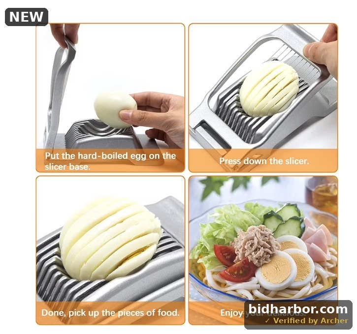 Daruoand HEQUSIGNS Egg Slicer For Hard Boiled Eggs Household Stainless Steel Egg Cooker Cutter For Strawberry Fruit Garnish Slicer (gray)