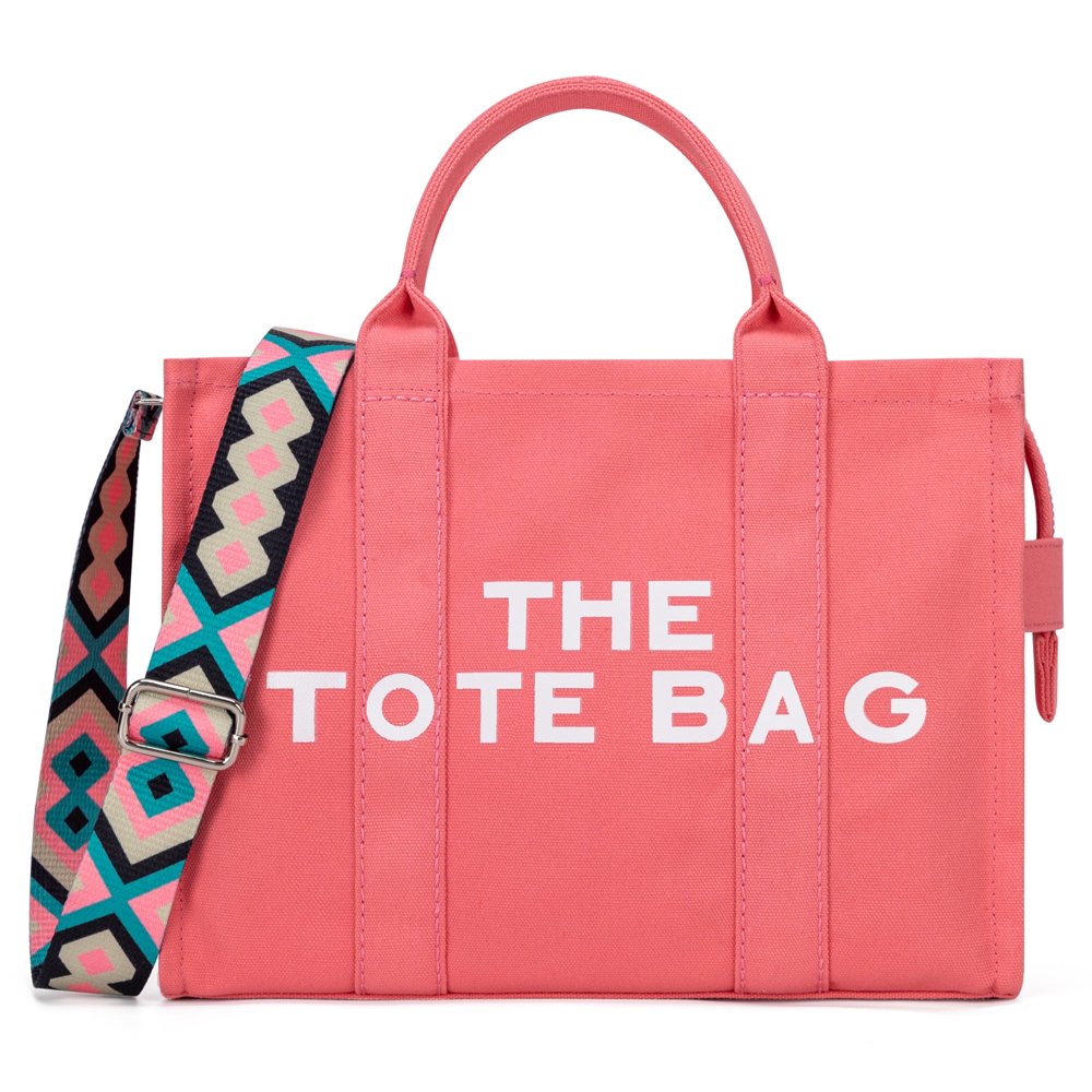 Kabaqoo Canvas Tote Bag For Women Shoulder Handbag With Zipper Crossbody Purse For Travel School