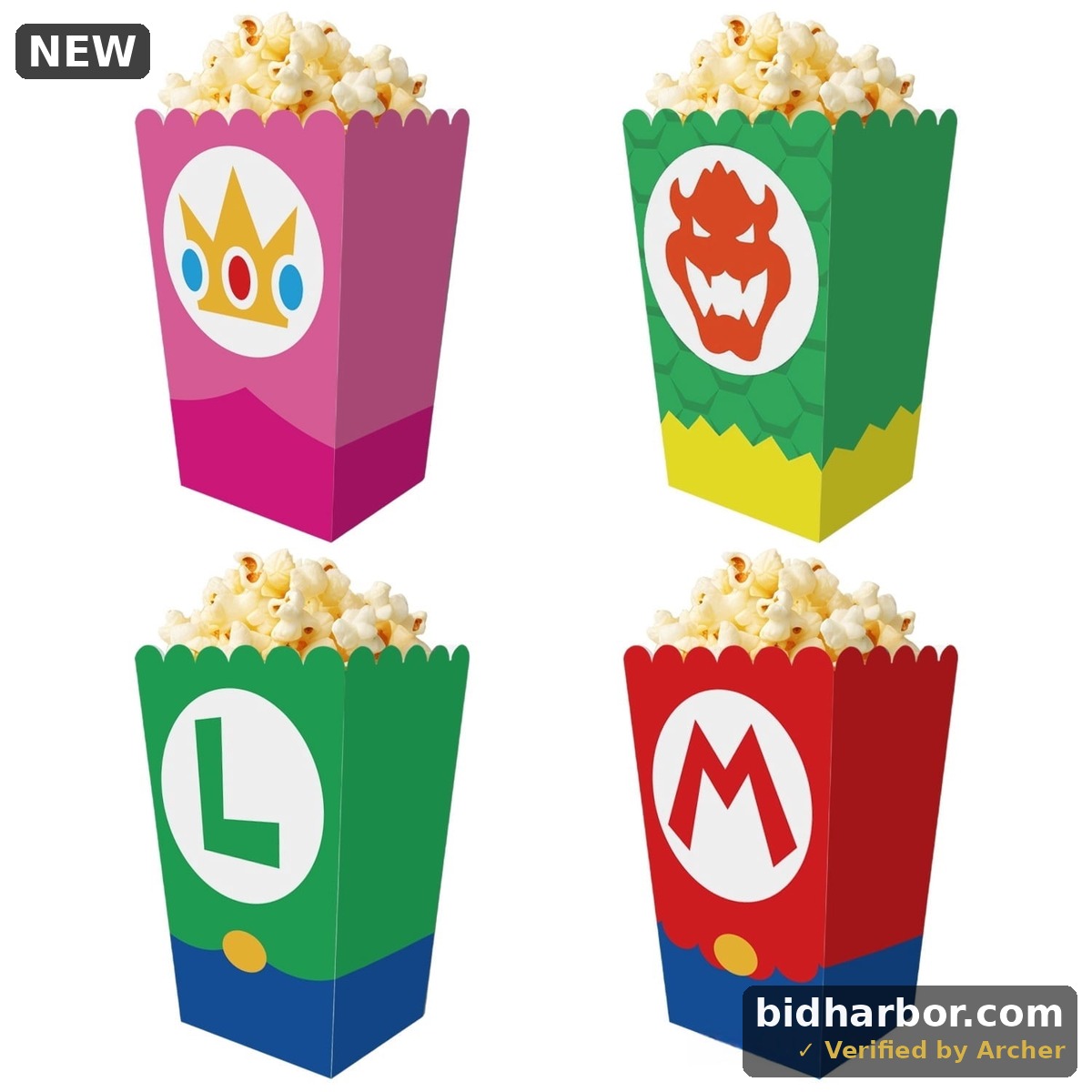 12Pcs Party Popcorn Box for Anime Theme Birthday Party Supplies Decor,Girls Kids Birthday Game Party Kraft Paper Gift Bag Decoration