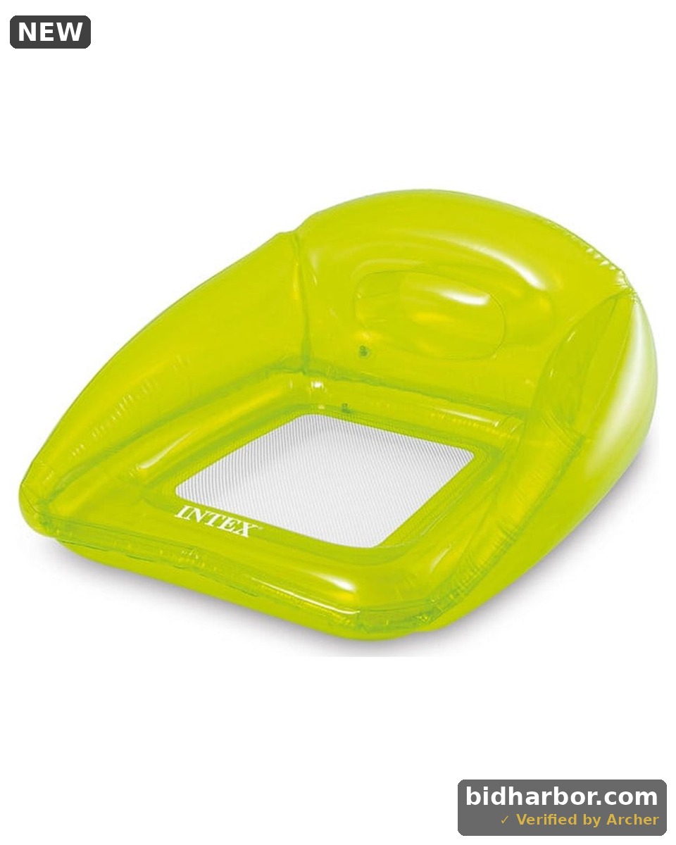 Intex Inflatable Green Transparent Pool Lounge Mat 41 X 40