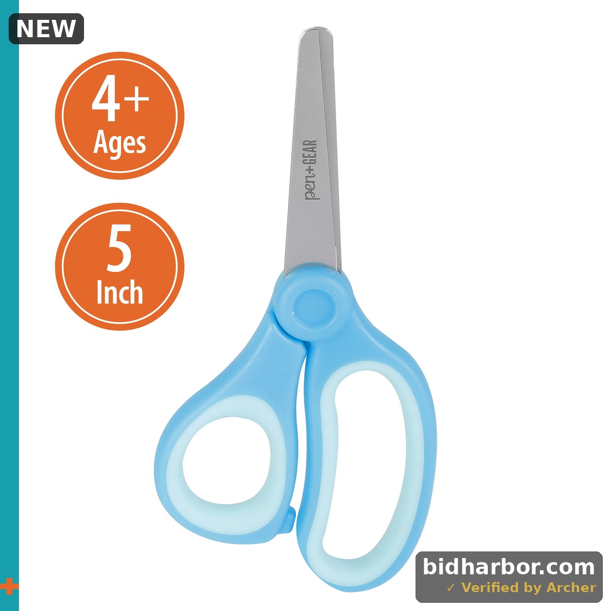 Pen+Gear 5-inch Blunt-tip Kids Scissors School Supplies Multi-Purpose Blue