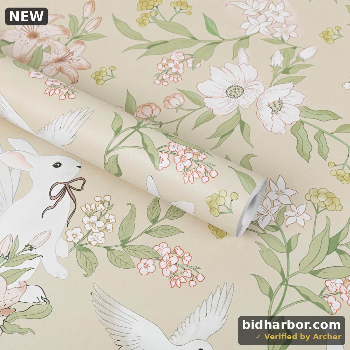Abyssaly Floral Peel and Stick Wallpaper, 17.3 x 118.1 in, Self-Adhesive Beige-Brown Textured Contact Paper for Home Wall Covering and Furniture Refresh
