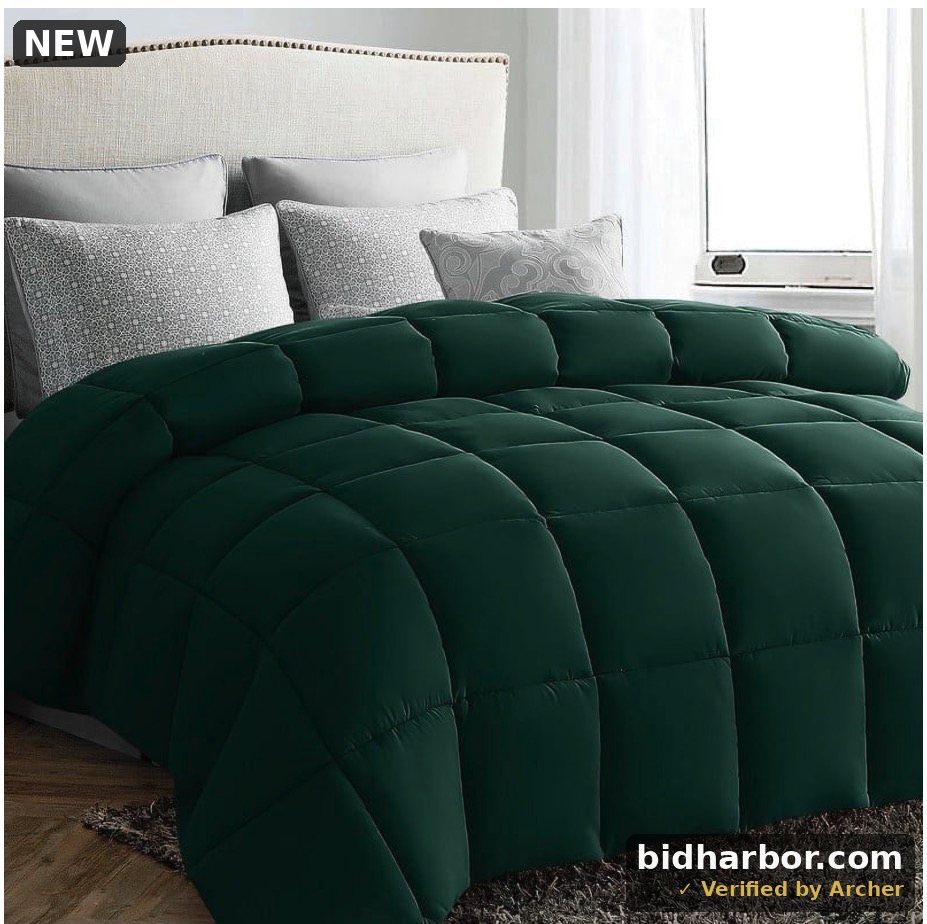 JUSTLET Down-Alternative Comforter, King, Green