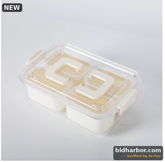 Mainstays Snackle Box Lunch & Snack Container With Lids Plastic Mini 4 Compartment White Made For Portable Food Storage