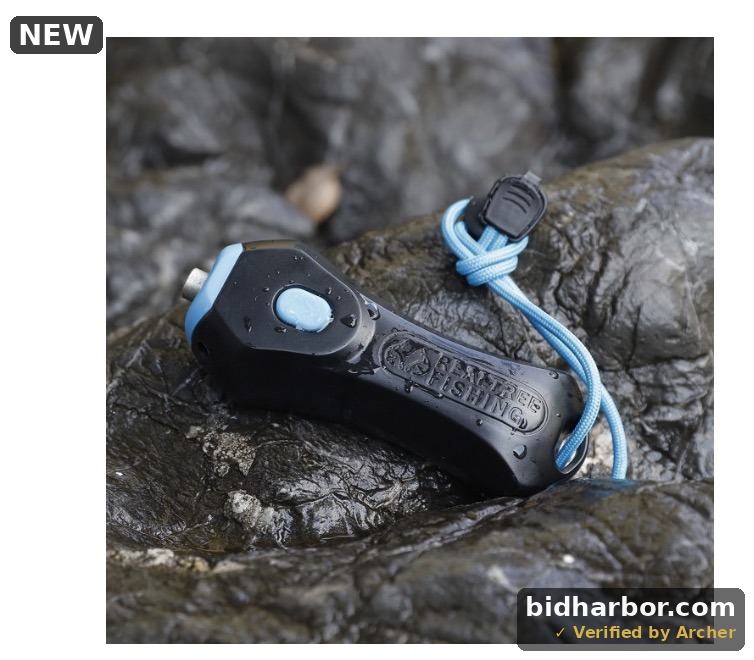 Realtree Electric Fishing Line Stripper with Grinding Stone Black and Blue