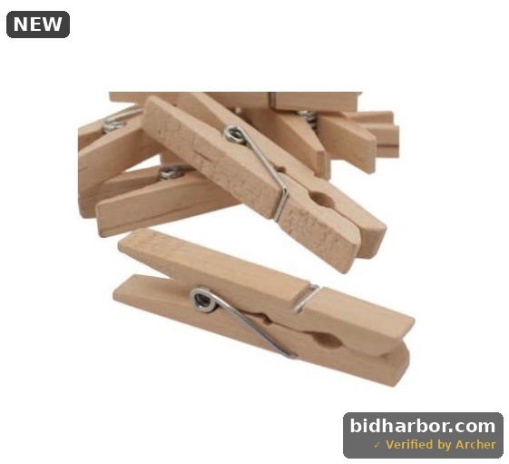 Mainstays Wood Clothes Pins Beige 50 Count