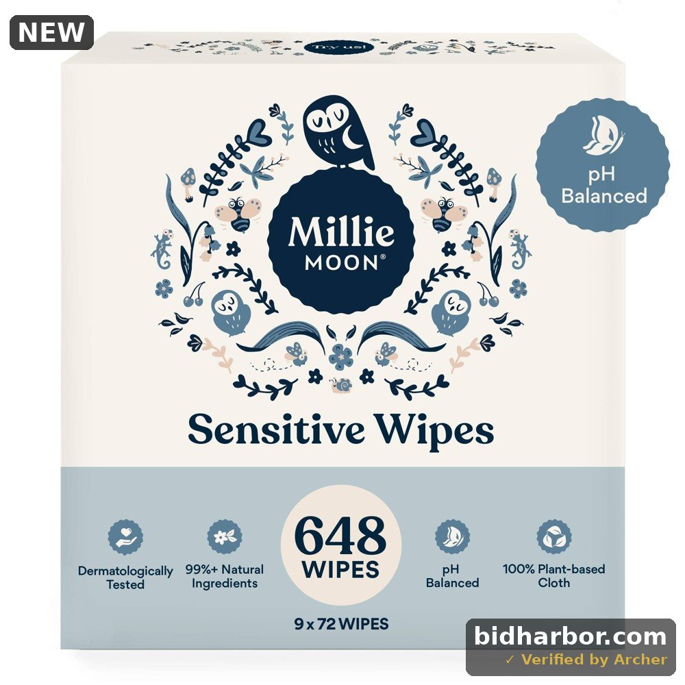 Millie Moon Sensitive Wipes 648 Count