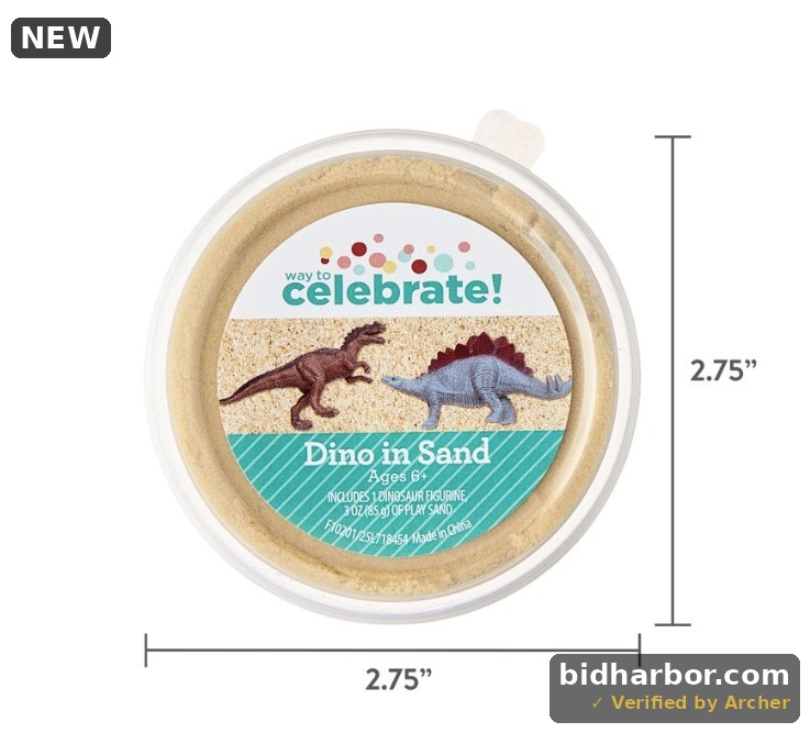 Multi-Color Dinosaur in Sand Surprise Party Favors, 4 Count, by Way To Celebrate