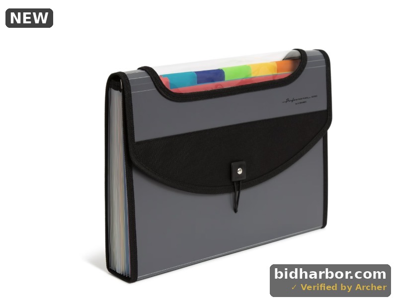 U Brands 13 Expandable Pocket File Folder Gray 1 Count Poly