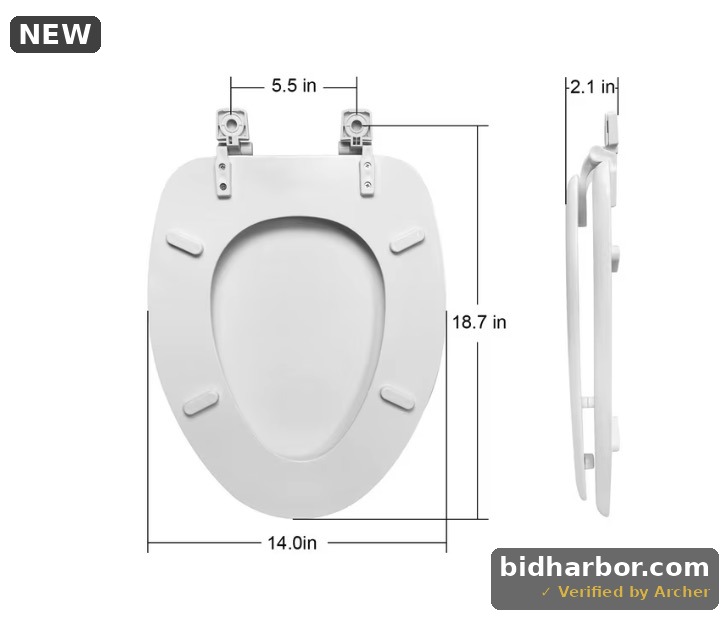 Mainstays Elongated Toilet Seat in White