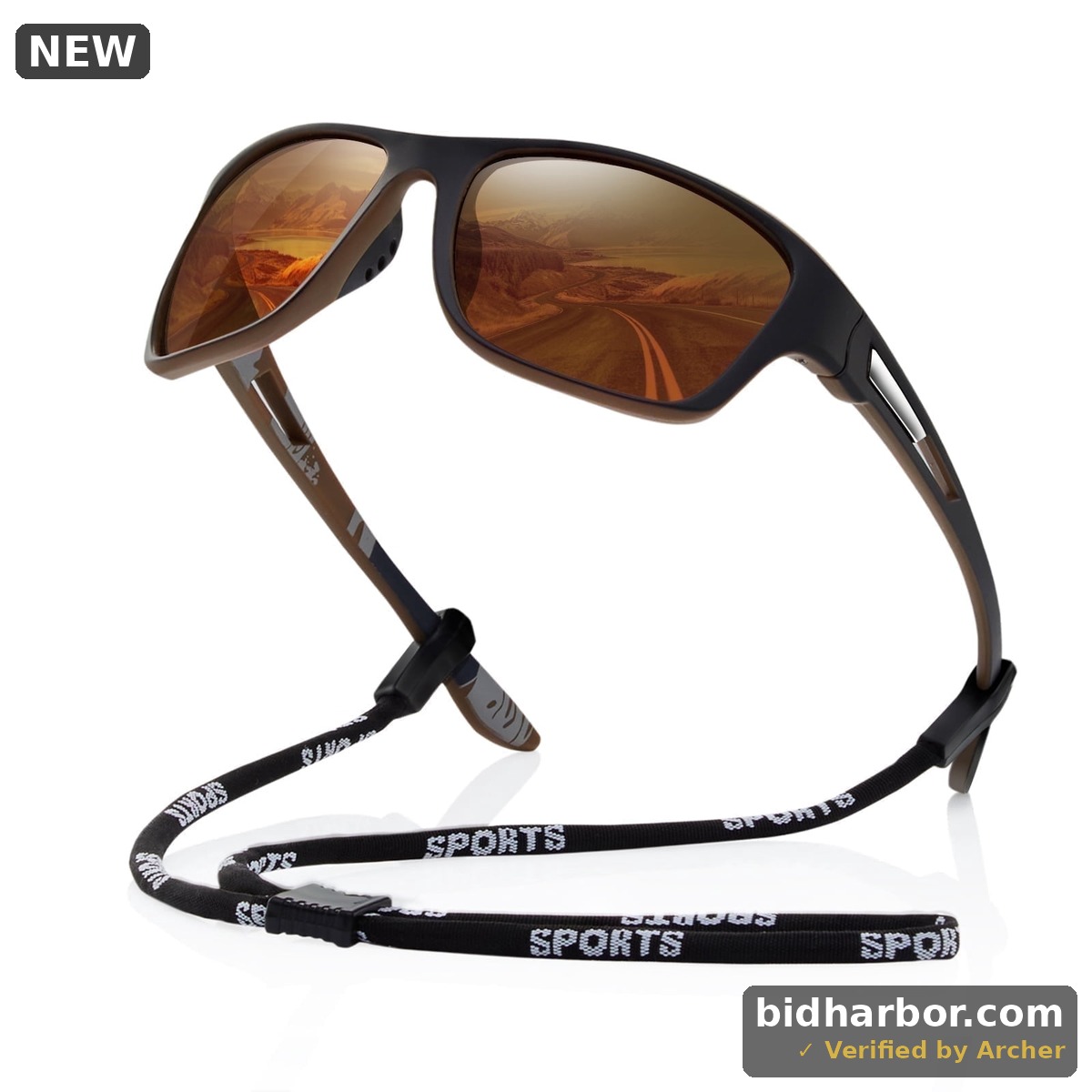 Ozark Trail Polarized Sunglasses Sports Wrap Brown Tortoise Driving Fishing NWT