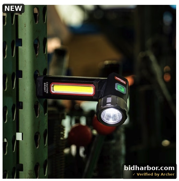 Hyper Tough 300 Lumen Rechargeable Work Light with Mini Rotating Head - Mini Size