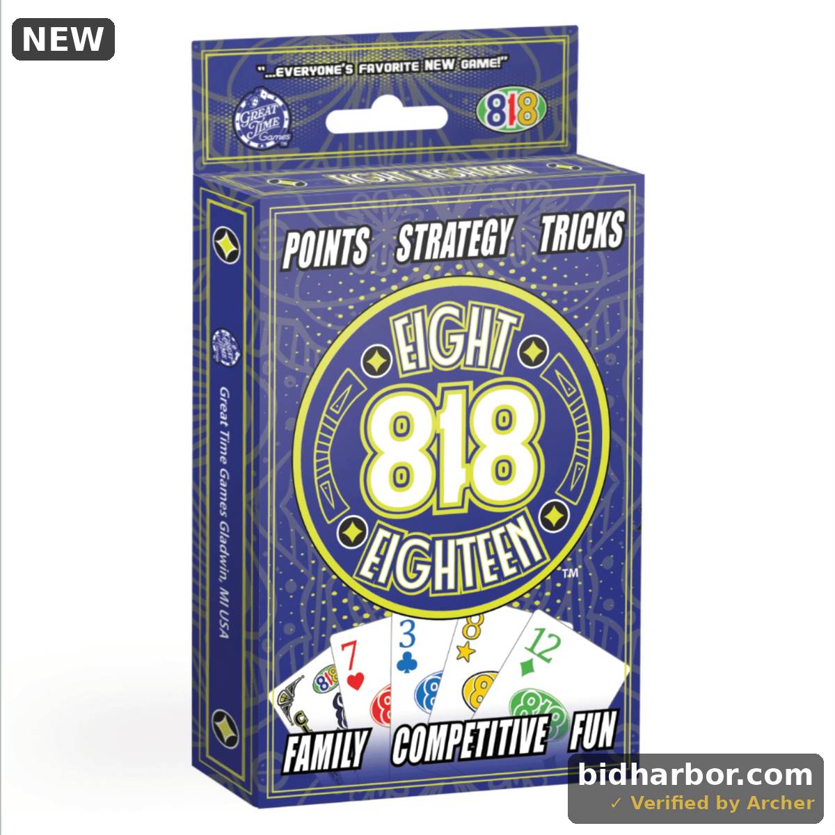 Great Time Games 818 (Eight Eighteen) Classic Trick-Taking Card Game