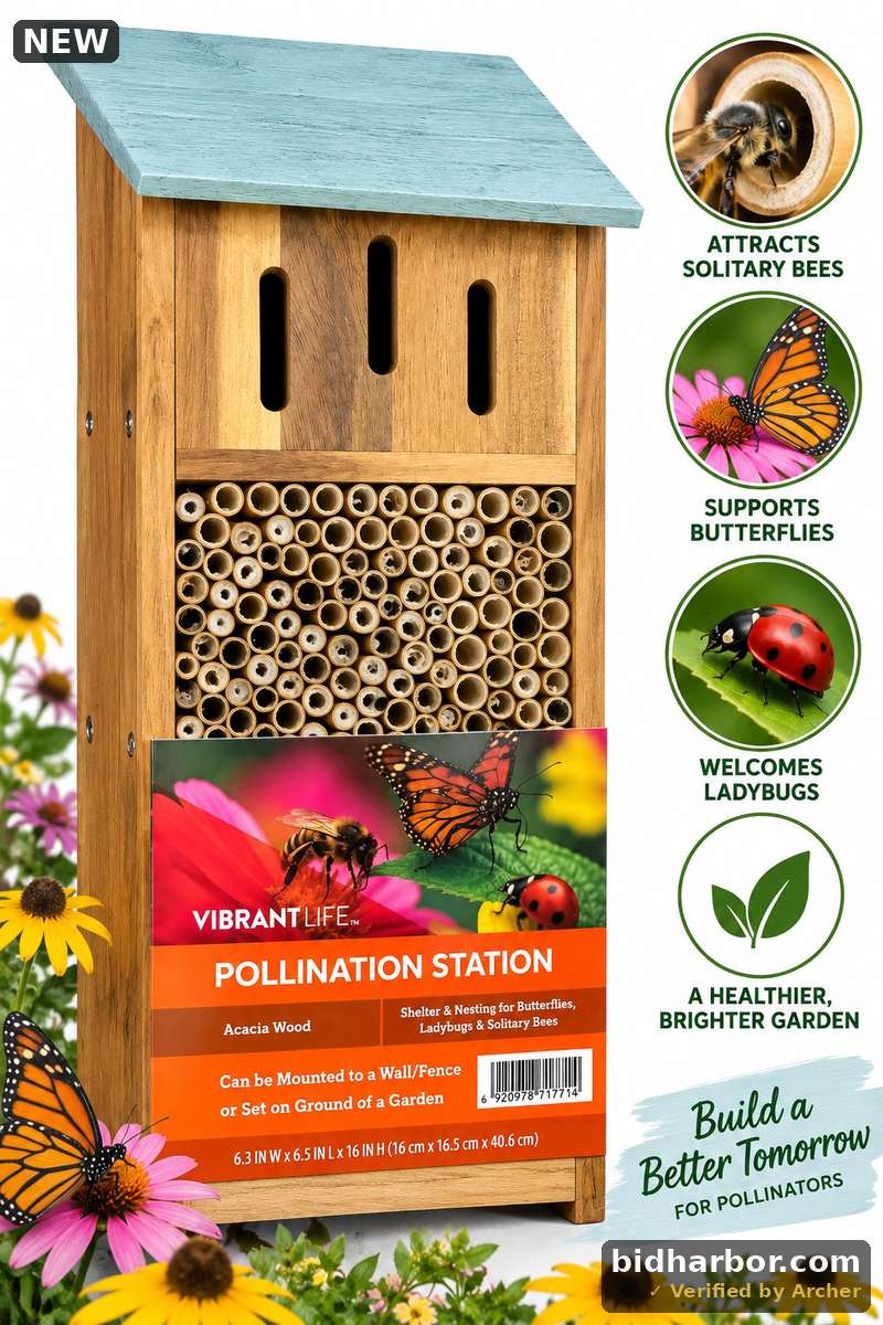 Vibrant Life Pollination Station Bee, Butterfly & Insect House