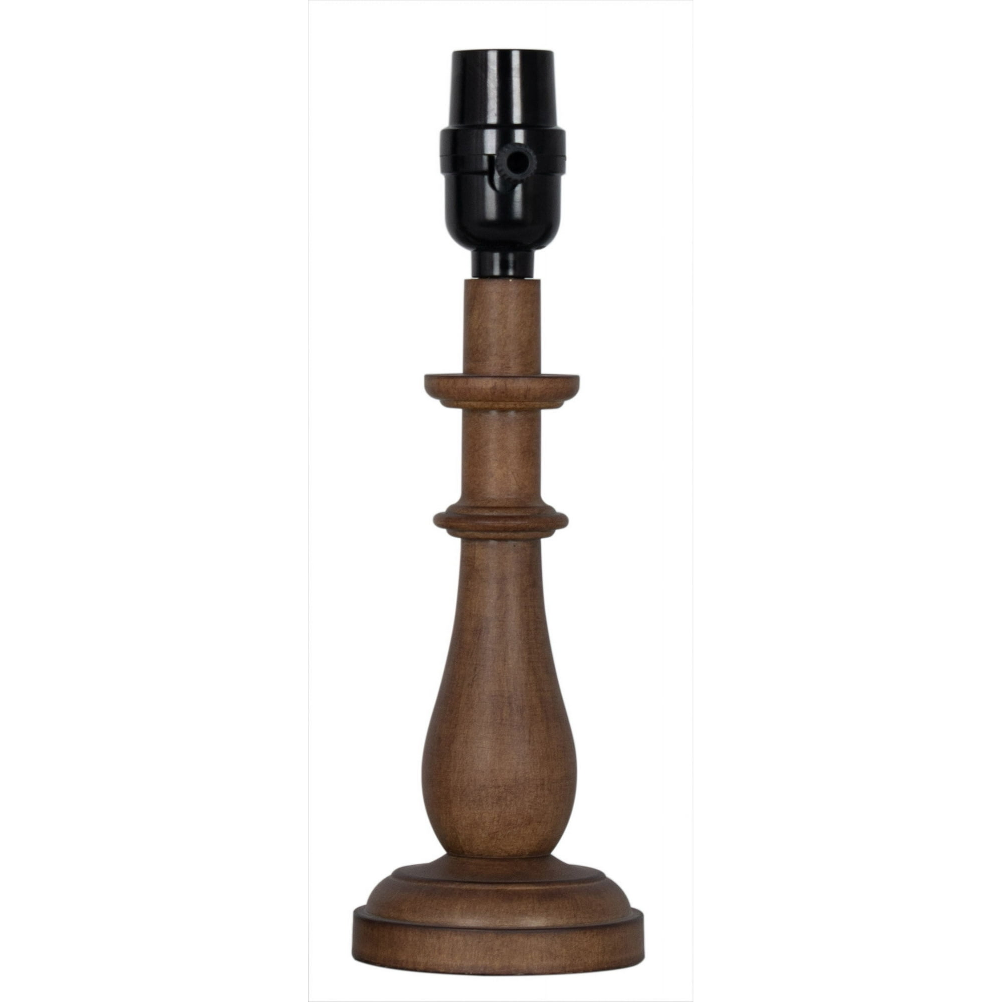 Mainstays Mix And Match 11 Turn Wood Finish Accent Lamp Base Brown
