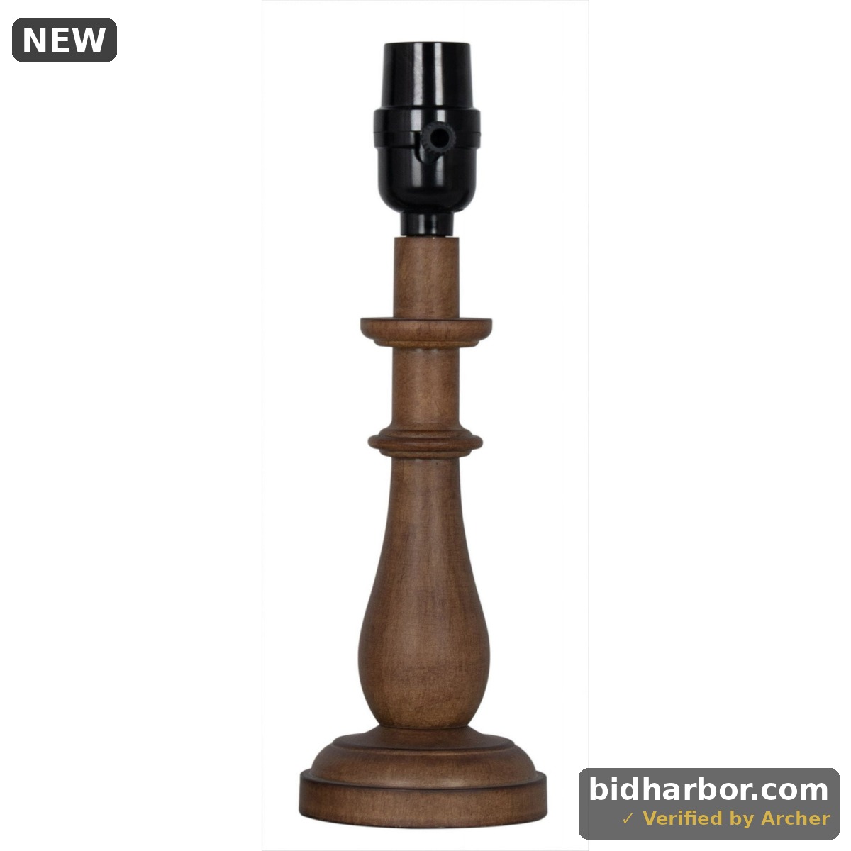 Mainstays Mix And Match 11 Turn Wood Finish Accent Lamp Base Brown