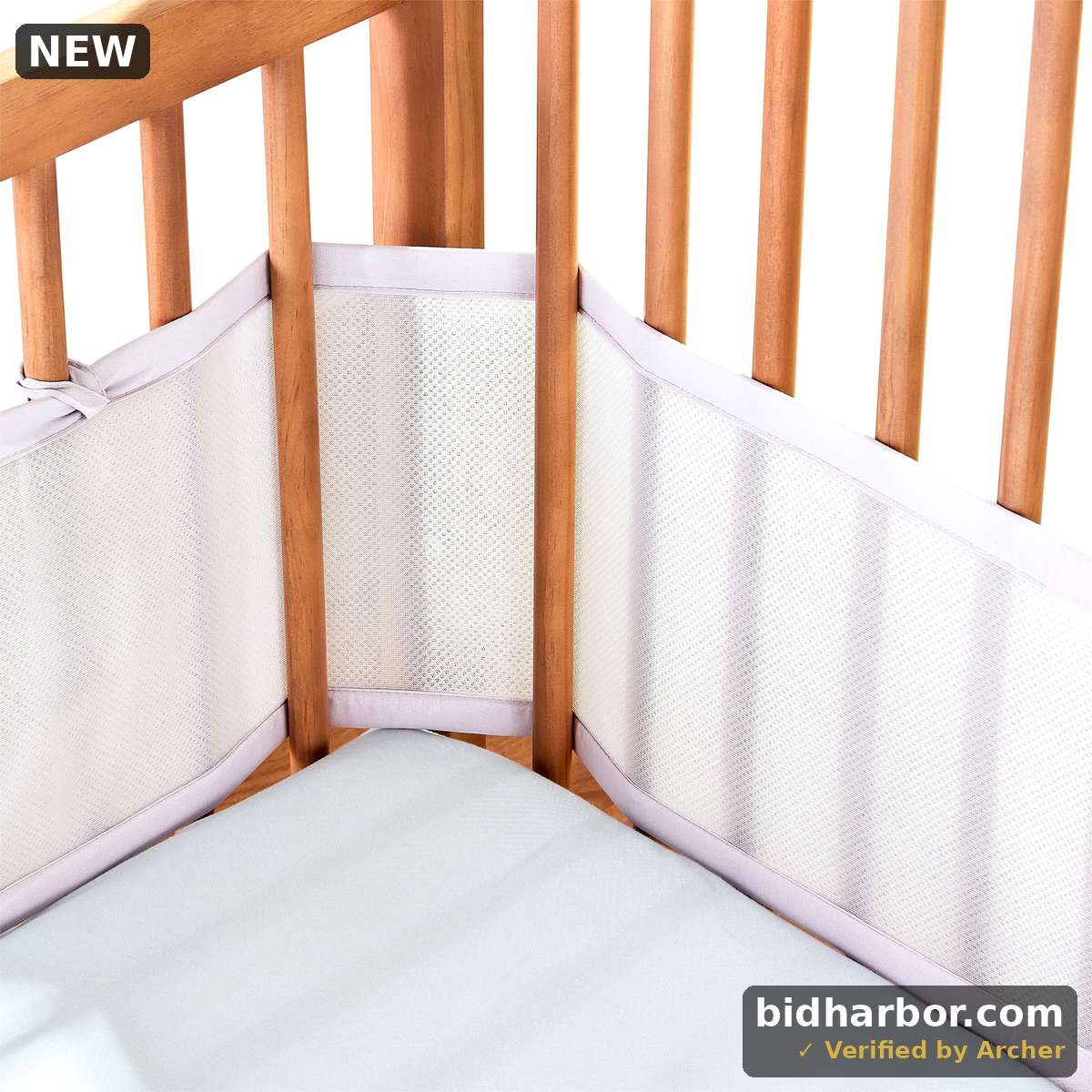 Parent s Choice Breathable Mesh Crib Liner For Full-Size Cribs Gray
