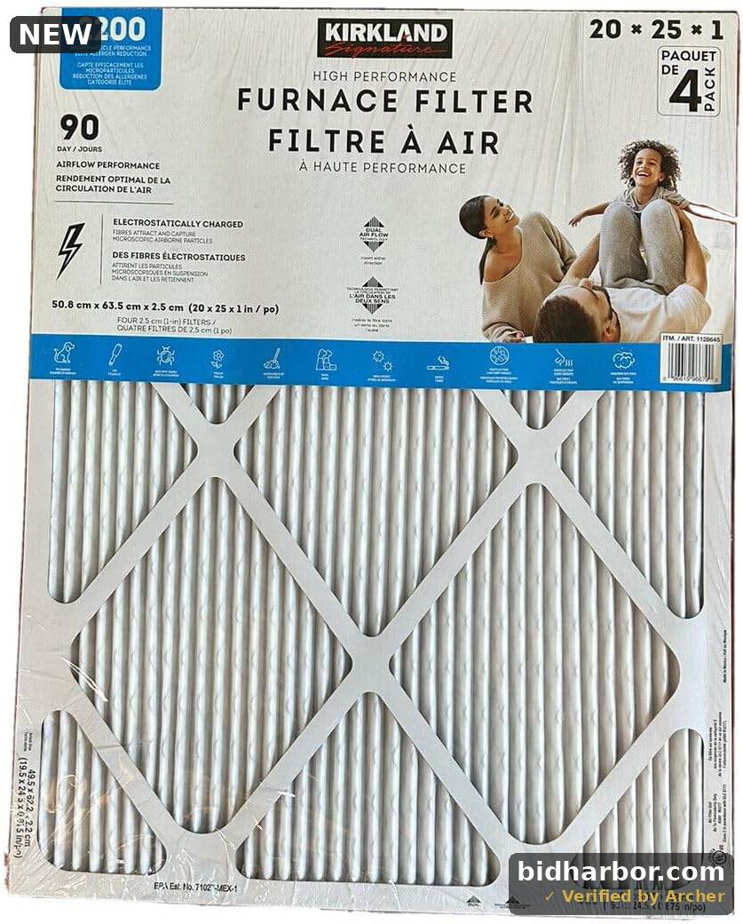 Kirkland Signature 2200 High Performance Furnace Air Filter, 20x25x1