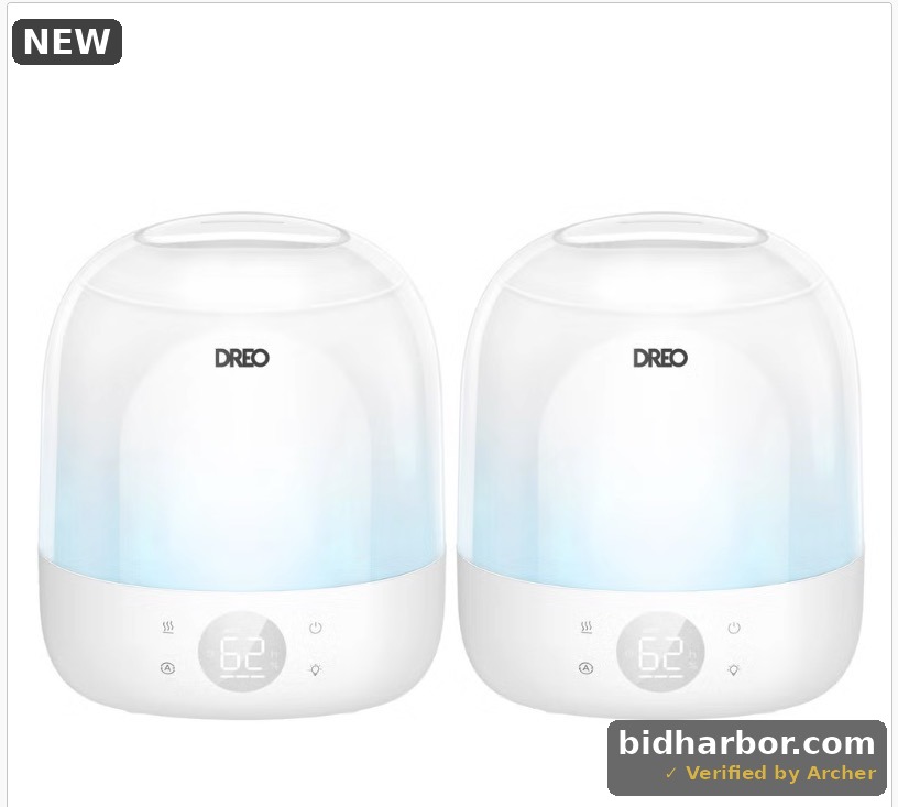 Dreo Ultrasonic Cool Mist Humidifier 0.8 Gal – 2 Pack | Quiet, Auto Shut-Off