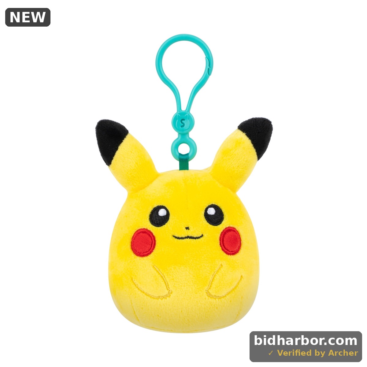 Pokémon Squishmallows Clip-On Pokemon Pikachu Plush Toy - 3.5-inch Portable Soft Plush