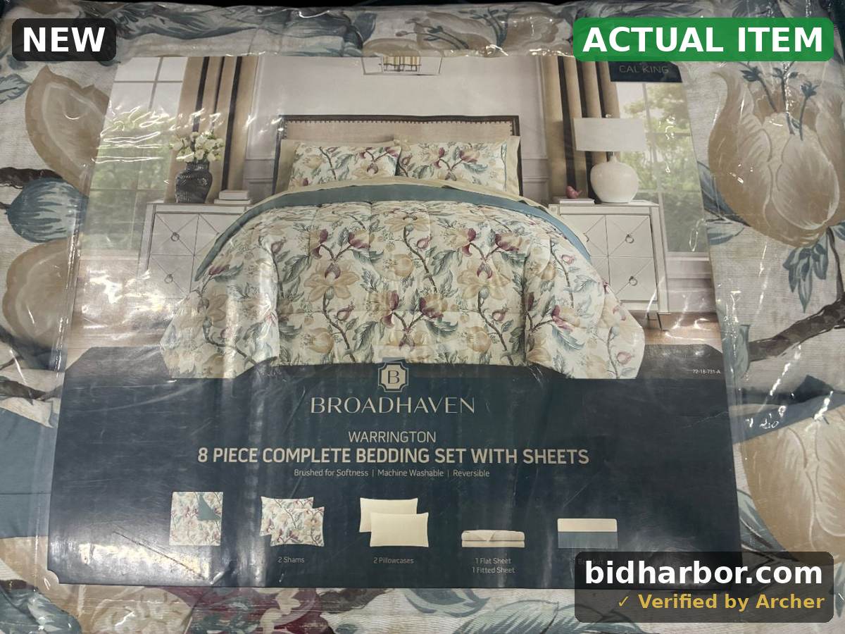 Broadhaven Warrington 8-Piece Complete Bedding Set with Sheets, California King, Floral