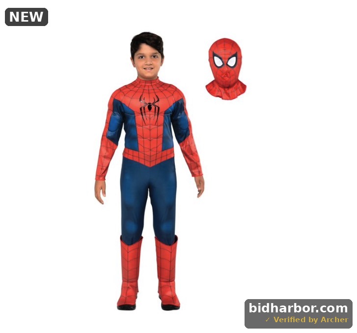 Marvel's Spider-man Halloween Costume for Children, Boy's Size L (10/12)