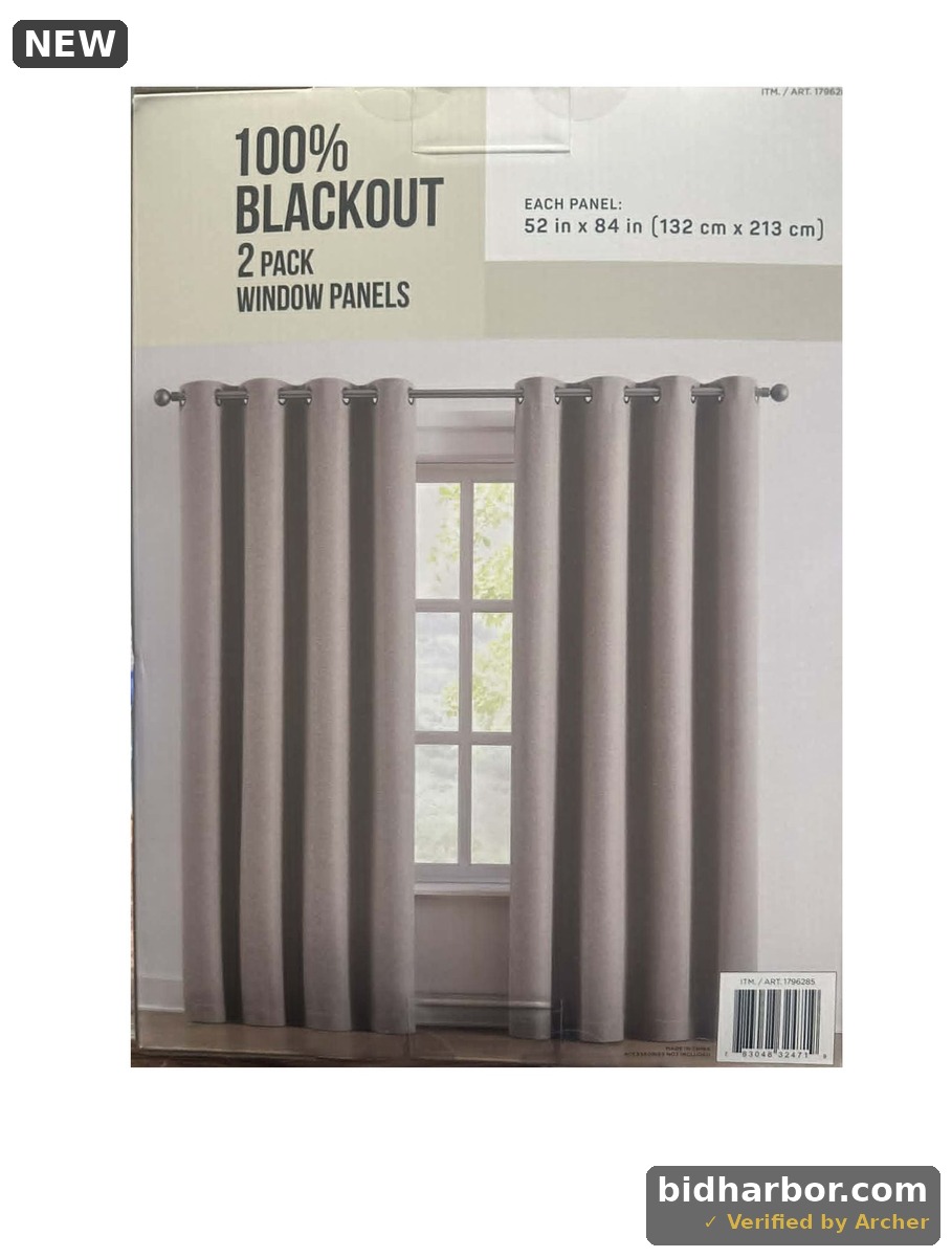 Piper Blackout Window Panels, 2-Pack, 52 x 84 in Each