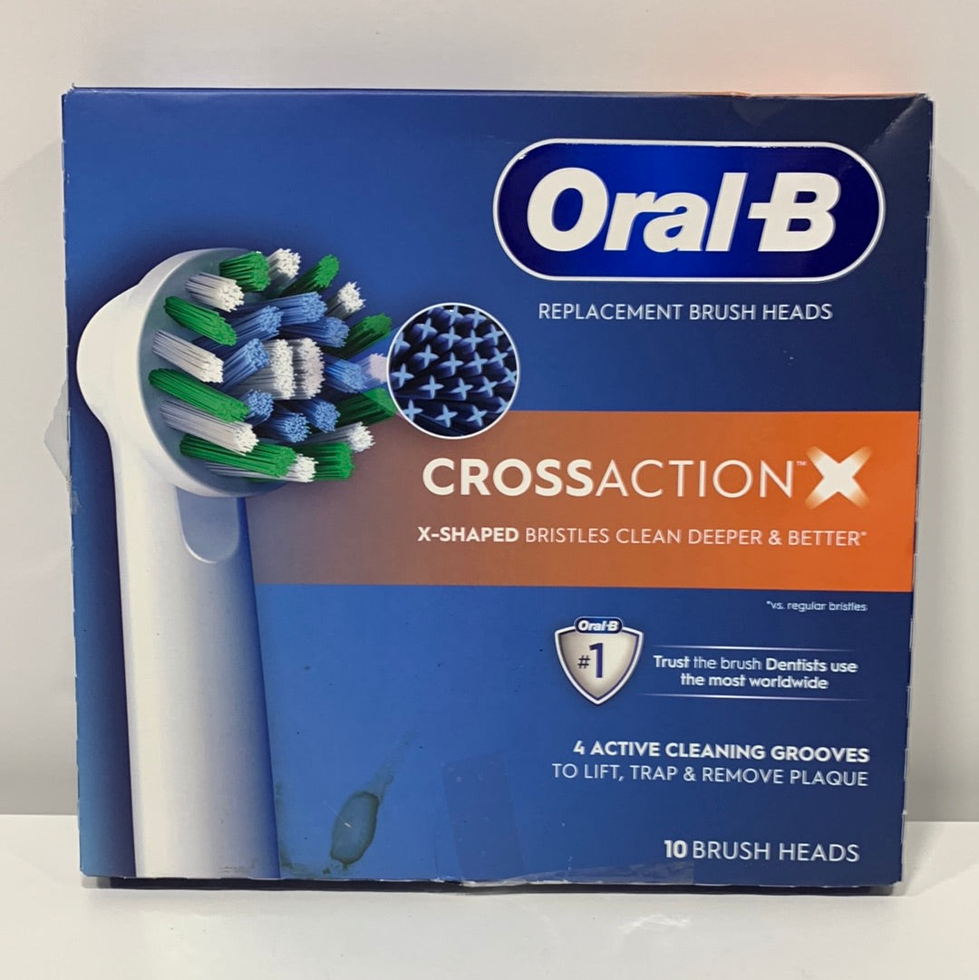 Oral-B Cross Action Replacement Brush Heads 10 Count