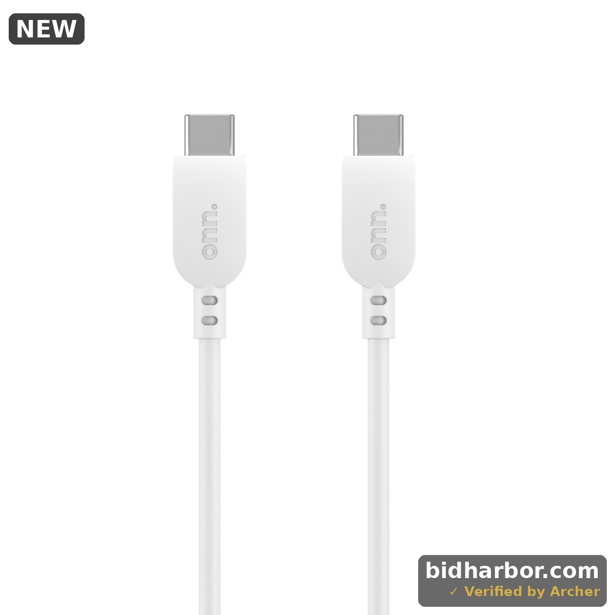 Onn. 6' USB-C To C Cable, White