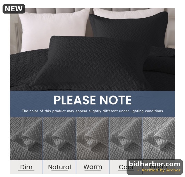 Justlet SE-CG3JT-26 Quilt Set Full/Queen Size - Soft Lightweight Reversible Coverlet Bedding Set - Dark Grey