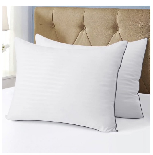 JUSTLET Standard Size Pillows Set of 2-Down Alternative Pillows for Side,Back,Stomach Sleepers,Breathable & Skin-Friendly,Machine Washable,20 x 26