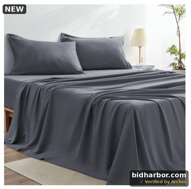 JUSTLET King Size 4 Pieces Soft Bedding Sheet Set Includes 1 Flat Sheet, 1 Fitted Sheet, 2 Pillow Cases, Breathable Cooling Beddiing with Extra Deep Pocket, Grey