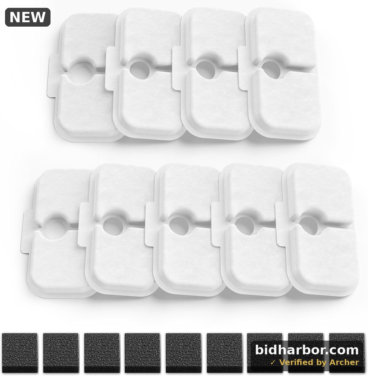 SAMANIJA Replacement Water Filter Cartridges, Cotton, for Cat Water Fountains, Pack of 9