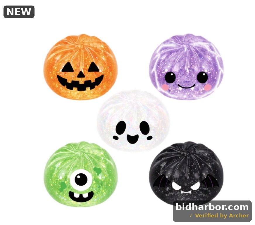Halloween Dumpling Squeeze Squishy Toy Cute Soft Dumplings Squishy Stress Relief Squishy Dumpling Toy Spooky Ghost Pumpkin Eyeball Skull Squishy Toys For Halloween Goodie Bag Fillers,Random color