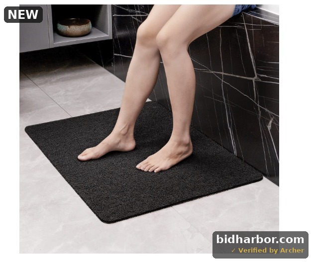 Conlun HITSLAM Shower Mat Non Slip 24 X 32 Bathtub Mat Non Slip With Drain Soft PVC Loofah Shower Bath Mat For Tub Quick Drying Bathroom Shower Mat Black