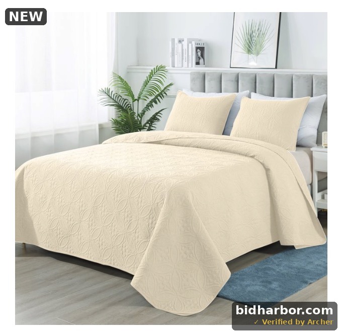 JUSTLET Quilt Set Twin Size - Lightweight Quilts Summer Bedspreads for All Season 2 Piece (1 Quilt, 1 Pillow Sham) - Beige