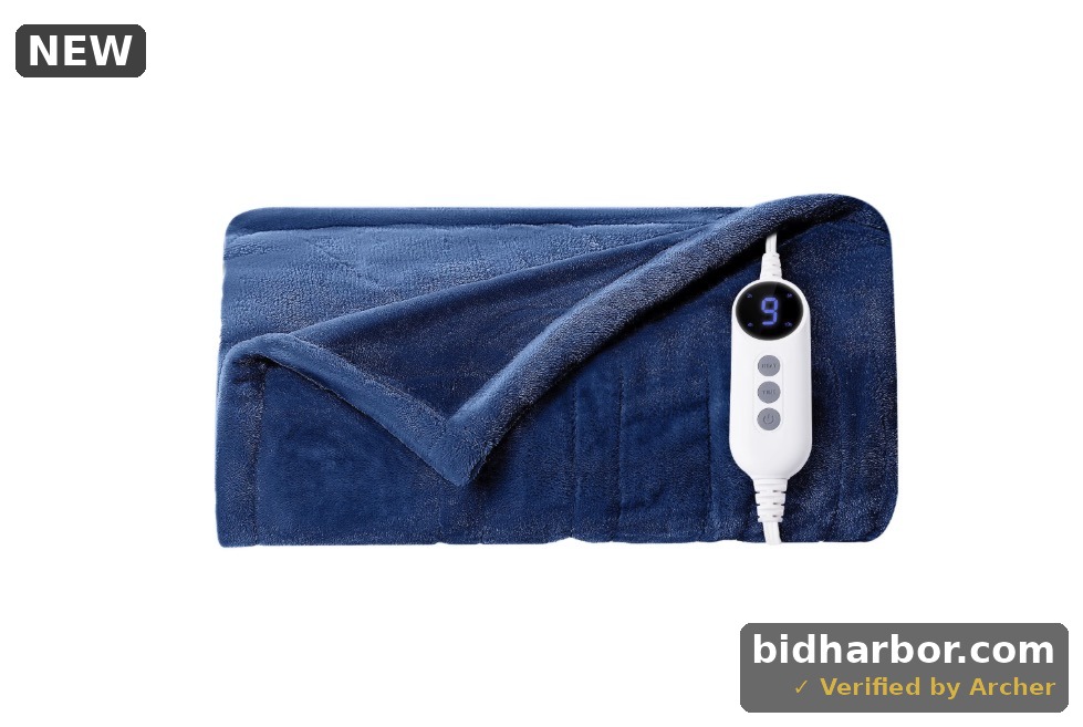 JUSTLET Heated Blanket Full, 72"x84" Double-sided Flannel Electric Blanket, 9 Heat Levels & 2-10 Hours Auto shut-off, over-heat protection, machine washable, Navy