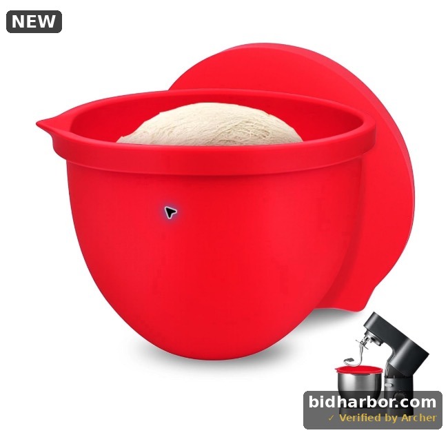 Silicone Bowl Liners for 5 qt Stand Mixer Bowls, Heat-Resistant Non-Slip Inserts, Red