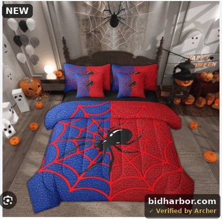Manfei Spider Web 7-Piece Bed in a Bag, Twin, Reversible Honeycomb Geometric Microfiber Bedding